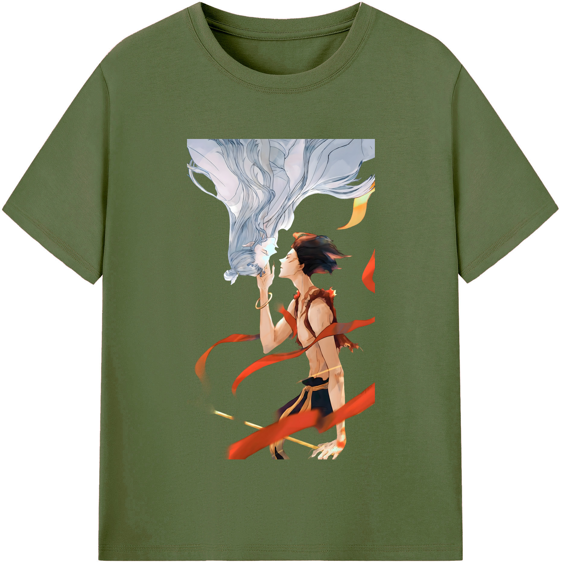 （画像用） Ne Zha 2 ナタ 魔童の大暴れ 綿100％半袖Tシャツ（フロントプリント）